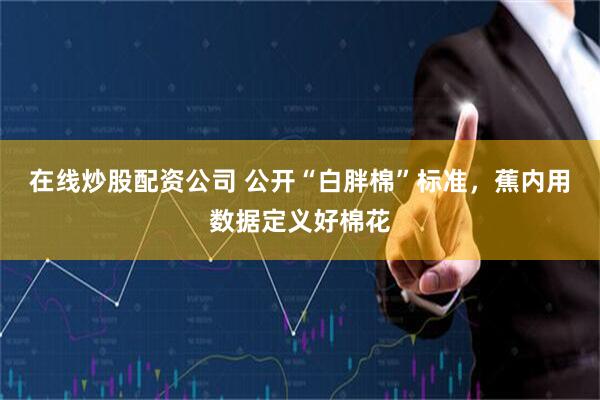 在线炒股配资公司 公开“白胖棉”标准，蕉内用数据定义好棉花